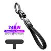 240 Вт USB C на Type C Кабель для MacBook PD3.1 Быстрая зарядка 2-в-1 Портативный шнурок для телефона Кабель данных Для iPhone Samsung Xiaom S25