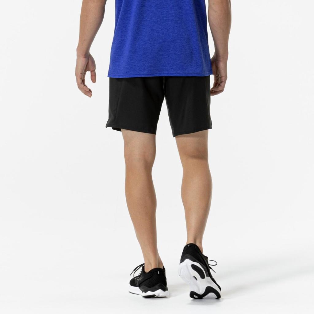 Mizuno Running Black Half-Length Shorts, Multi-Pocket Pants, 9-Inch, 360-Degree Pockets,