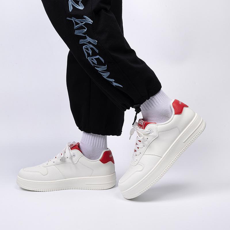 Global Popular Heightening Board Shoes 2025 Spring New Versatile Trend Sports Shoes Design Sense Thick-soled White Shoes