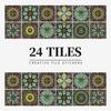 24 Pieces European Pattern Self-Adhesive Tile Sticker Waterproof And Oil-Proof Kitchen Bathroom Wall Decoration Matte Film Pvc Wall Sticker