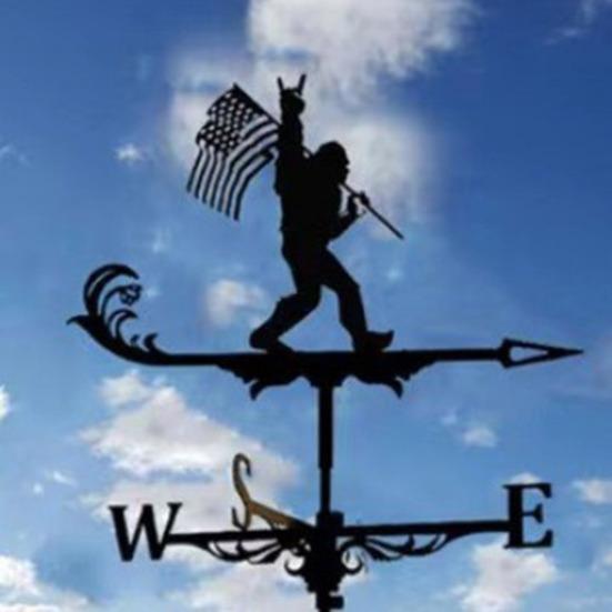 Металлический флюгер Ретро Петух Собака Птица Флюгер Черный Животный Флюгер Индикатор Направления Ветра для Крыши Уличный Фермерский Двор Сад Беседка Декор