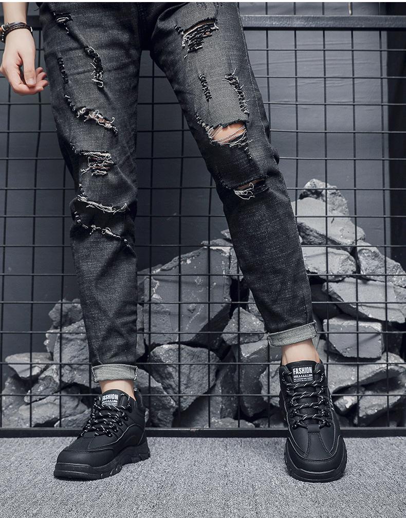 Весна 2025 г. Мужская повседневная обувь для работы на открытом воздухе и походов — большие размеры, универсальные туфли Daddy в британском стиле