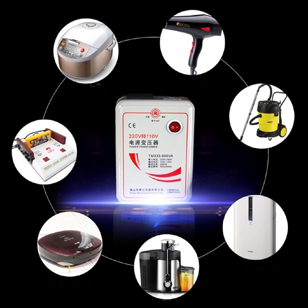 AC 110v 220v Инверторное зарядное устройство Трансформатор напряжения Понижающий преобразователь Преобразователь напряжения 500 Ватт Адаптер Катушка из чистой меди 500 Вт