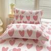 Романтический комплект постельного белья с рисунком в виде сердца и любви, домашний декор для пары, постельное белье из 100% хлопка с наволочками, мягкий дышащий комплект постельного белья