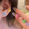 Набор сережек~ Дофаминовый нишевый ins Сладкое летнее love-элементы Цветные серьги Серьги Универсальные серьги Женские