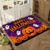 HAPPY HALLOWEEN Floor Mat Soft Thickened Absorbent Non-Slip Bedroom Living Room Door Mat Home Decor Flannel Rugs