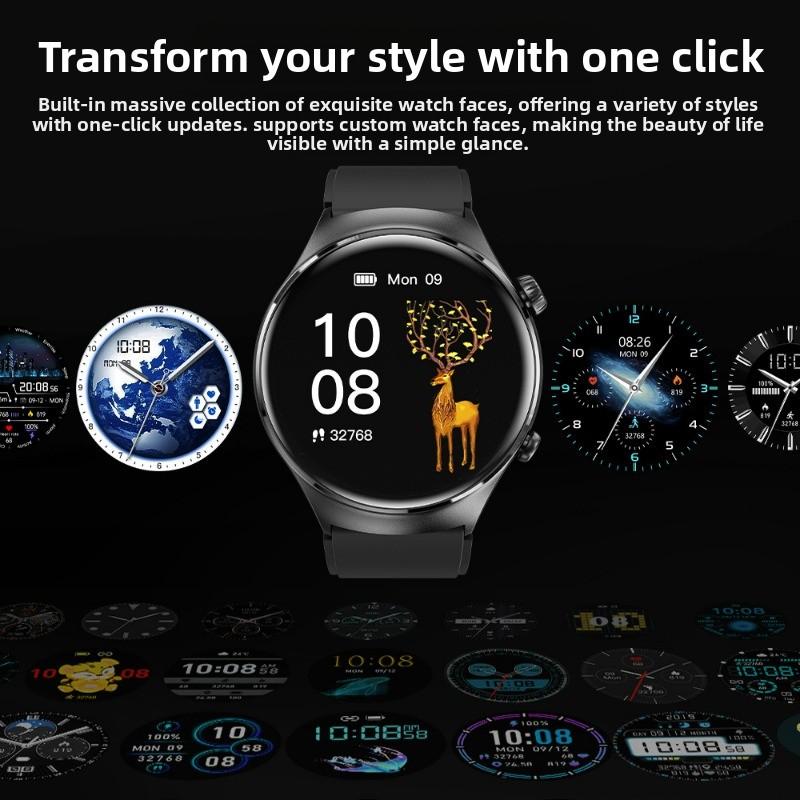 Смарт-часы Watch4 Черный Технологии Топ Спорт Многофункциональные Оплата NFC Водонепроницаемый Браслет BM06