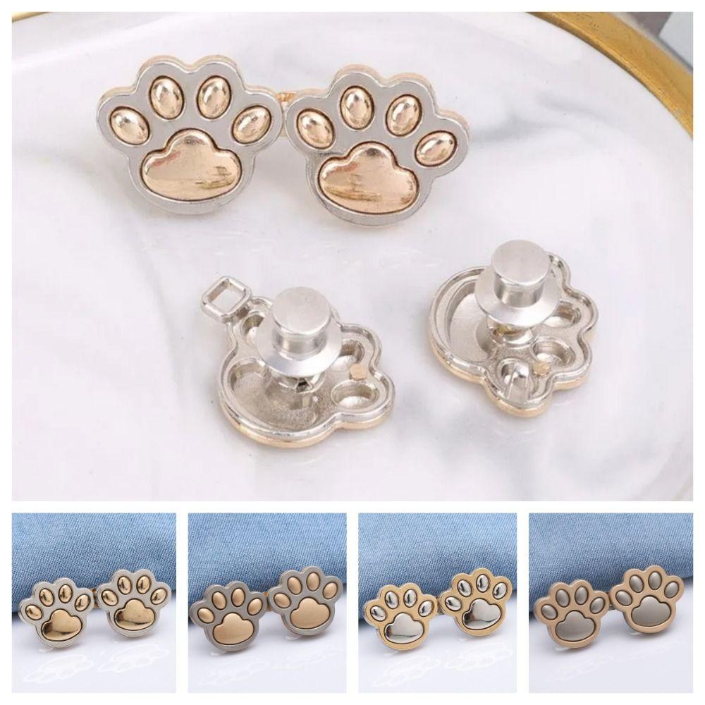 Waist Buckle Cat Claw Jean Fit Tighten Buckles Button Clasps Cat‘s paw Twist Chain Brooches Gift