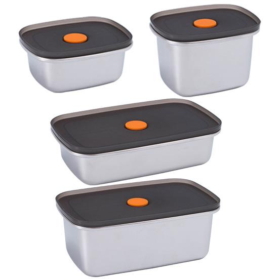 Microwaveable Lunch Box Leakproof 304 Stainless Steel Easy To Clean Food Storage Container