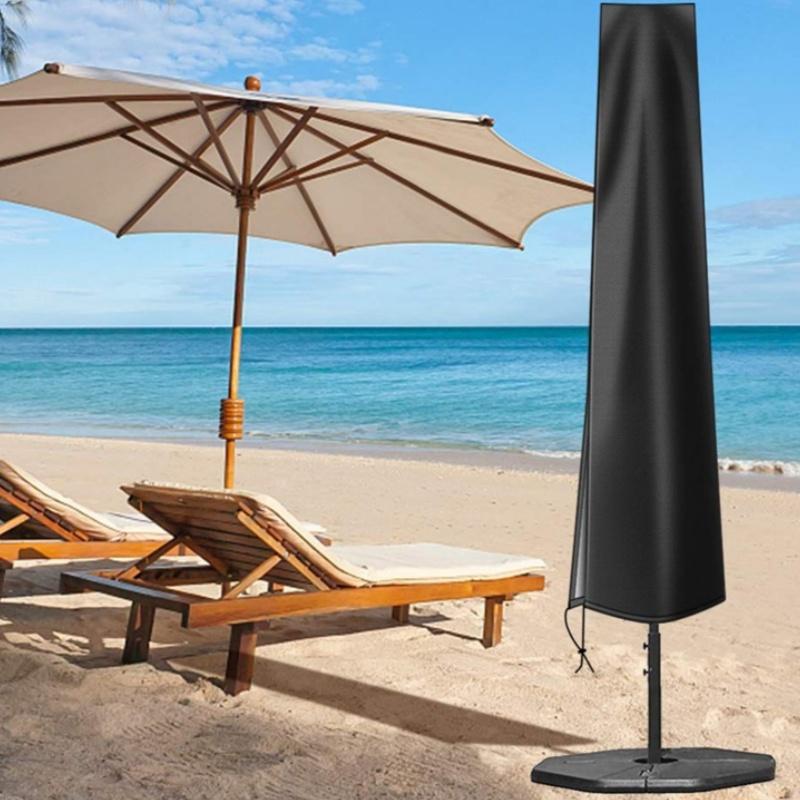 Heavy Duty Waterproof 600d Oxford Fabric Patio Table Cover with Umbrella Hole Outdoor Lawn Patio Furniture Covers for Parties
