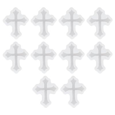 10 шт. Силиконовая форма для подвески в виде креста, ретро, DIY, форма для литья распятия для украшения торта, ювелирных изделий