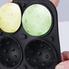 Silicone Ice Ball Tray with Lid 4 Cavities Easy Release BPA Free Summer Refrigerator Cocktail Whiskey Ice Sphere Maker Press Mold Kitchen Supplies