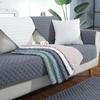 Modern Simple Four Seasons Universal Yarn-Dyed Washed Cotton Sofa Cushion Fabric Non-Slip Leather Sofa Cover Towel Cushion