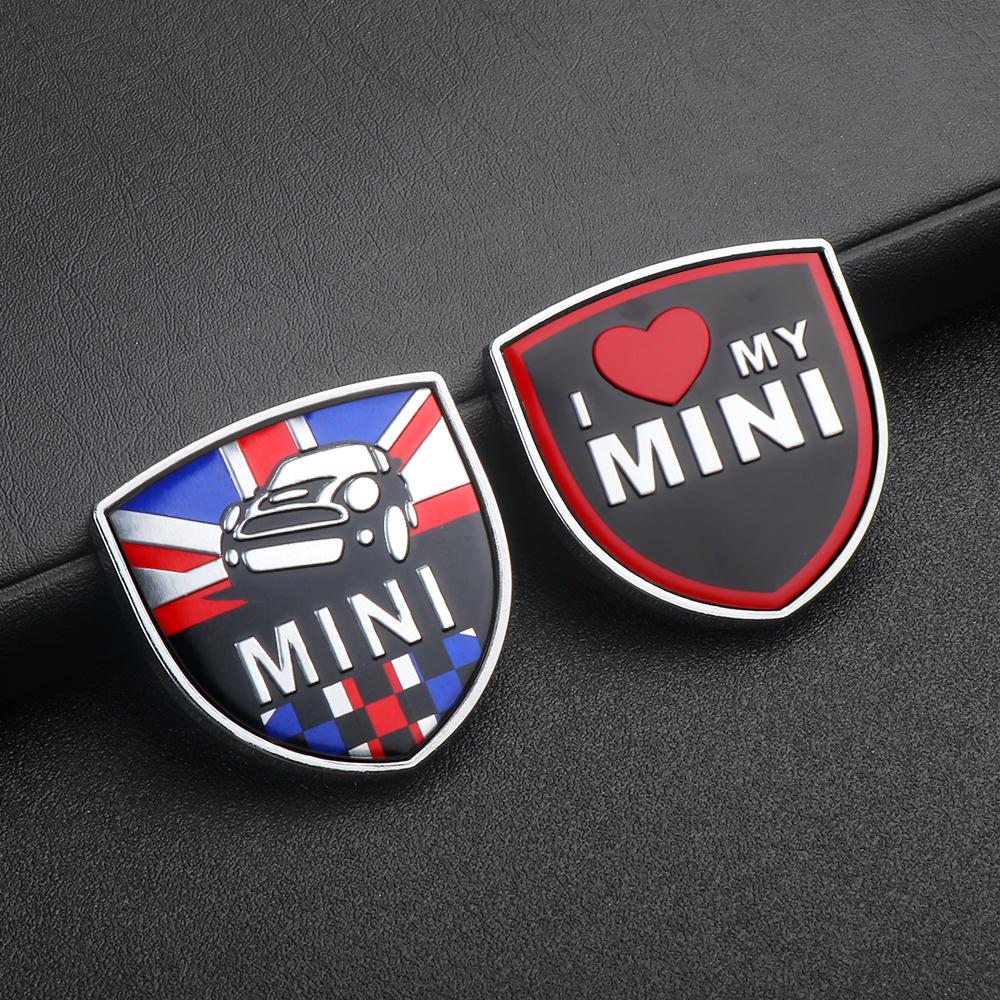 3D Metal Car Styling Shield Badge Emblem Sticker Decor Auto Accessories For MINI Cooper JCW WORKS R55 R56 F55 F56 R57 R58 R59