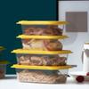 Chahua 830ML Yellow Food Storage Containers with Lids (3-Pack)