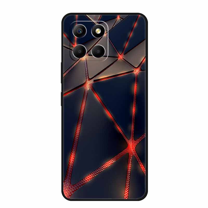 Чехол для Honor X6a Животные ТПУ Силикон Мягкая Задняя Крышка Телефона для Huawei Honor X6a HonorX6A 2023 Защитный Волк Черный Крутой Чехол