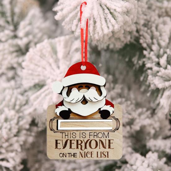 Деревянный рождественский зажим для денег, стиль Санта-Клауса, подвесной кошелек, создающий атмосферу, украшение кошелька на праздничную тематику