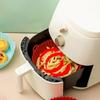Силиконовый вкладыш для аэрофритюрницы с ручками Круглые складные коврики для выпечки, жарки, приготовления на пару Пищевой антипригарный