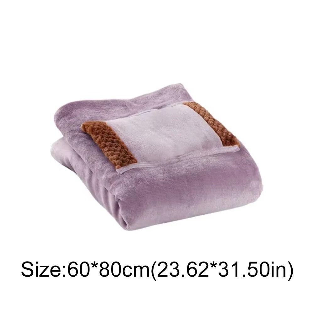 with Hand Warmer Pocket Electric Blanket USB Charging Winter Warming Blanket Knee Blanket  Office