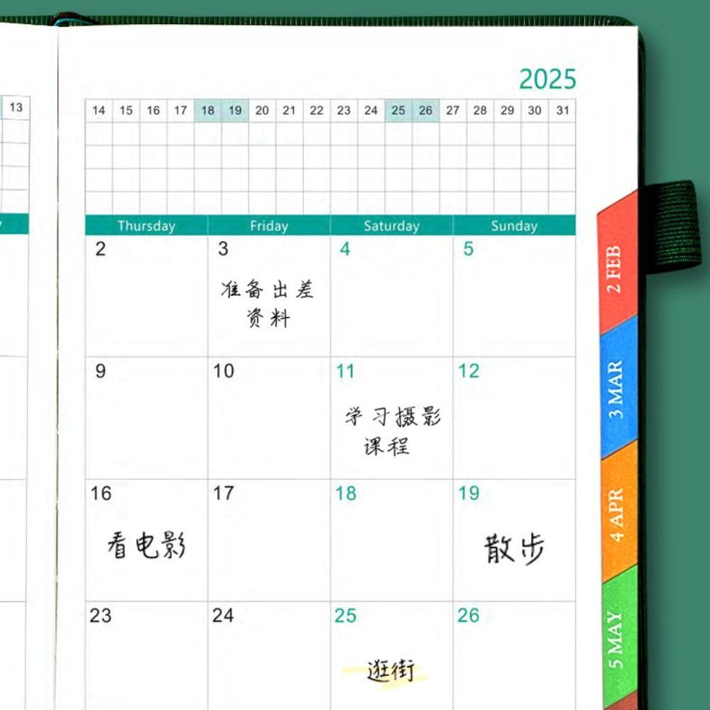 Планировщик расписания A5, ежедневник, портативный ежедневник на 2025 год, книга для студентов