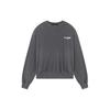WE11DONE FW22 Серый Однотонный Свитшот с Круглым Вырезом с Длинным Рукавом Унисекс Угольно-Серый WD-TS3-22-798-U-CH