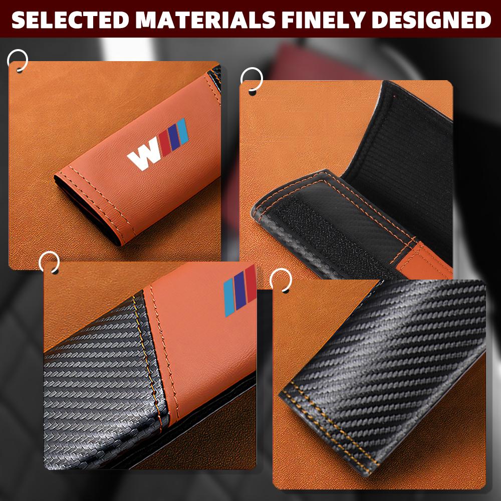 2 шт. Чехлы на ремень безопасности из углеродного волокна, автомобильная накладка на плечо, ремень безопасности для BMW E46 E90 E60 F30 E87 E36 F20 E92 Serie 1, автомобильные аксессуары