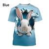 New Fashion Funny Rabbit 3D Printed T Shirts Men's And Women's Casual Short-sleeved Men T-Shirts Streetwear Tops Tees Clothes