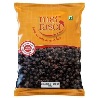 MAI RASOI Черный перец/Кали Мирч Целый/Перец горошком - 100 грамм