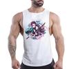 Мужской жилет с круглым вырезом без рукавов для отдыха, бега, спорта, отдыха, анимации, удобный, дышащий, с принтом, модный на четыре сезона