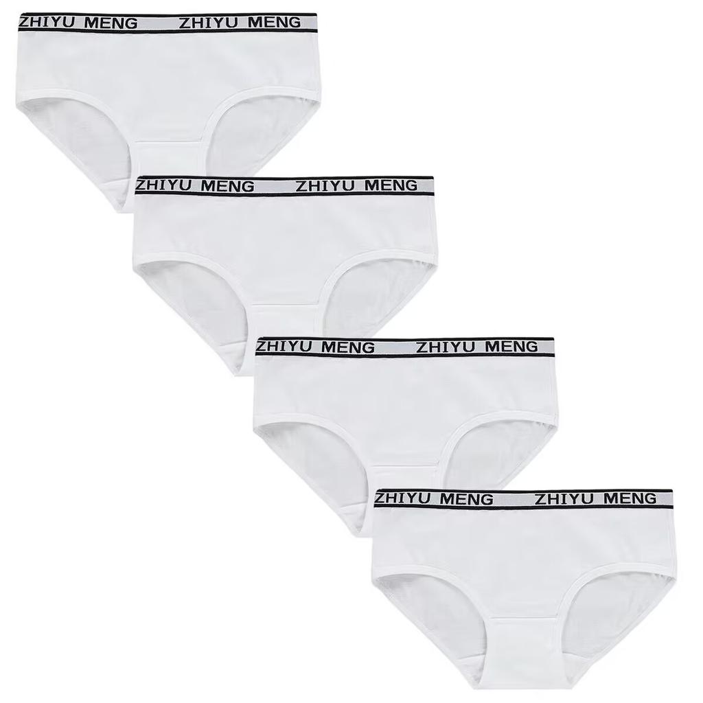 4PC Children's Panties Teenage Girls Cotton Underwear Big Girl's Pantie Briefs 8-14Years