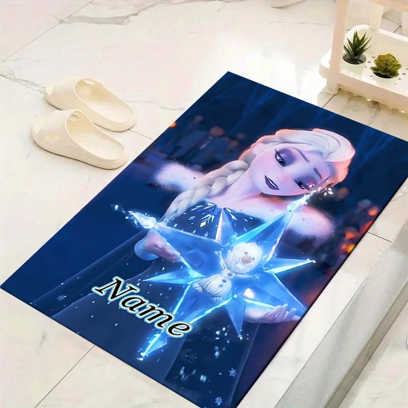 Custom 1Pc Elsa'S Magical Star Rug Office Carpet Indoor Outdoor Entrance Doormat Nonslip Soft And Comfortable Living Room D91662