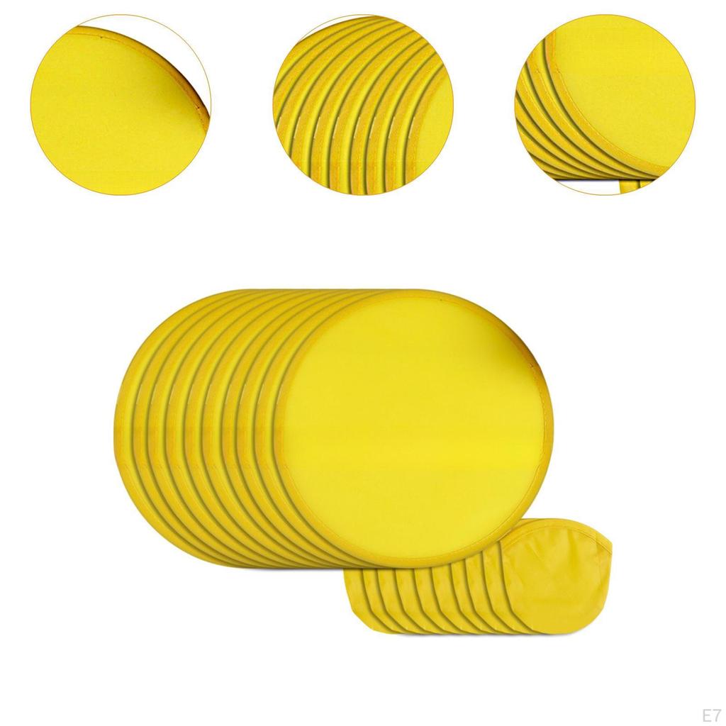 Складной веер из 10 предметов, Летающий диск, Классический, Диаметр 20 см, Круглый, Портативный для