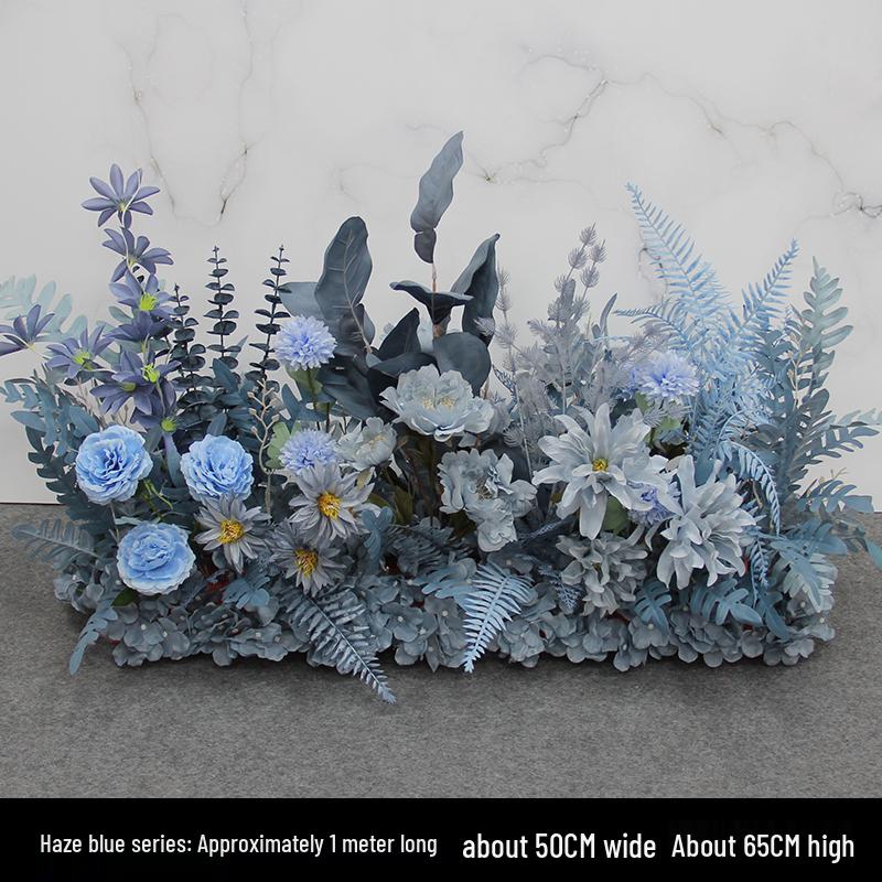 Wedding Aisle Floral Arrangement: Artificial Flower Basket & Row Decoration