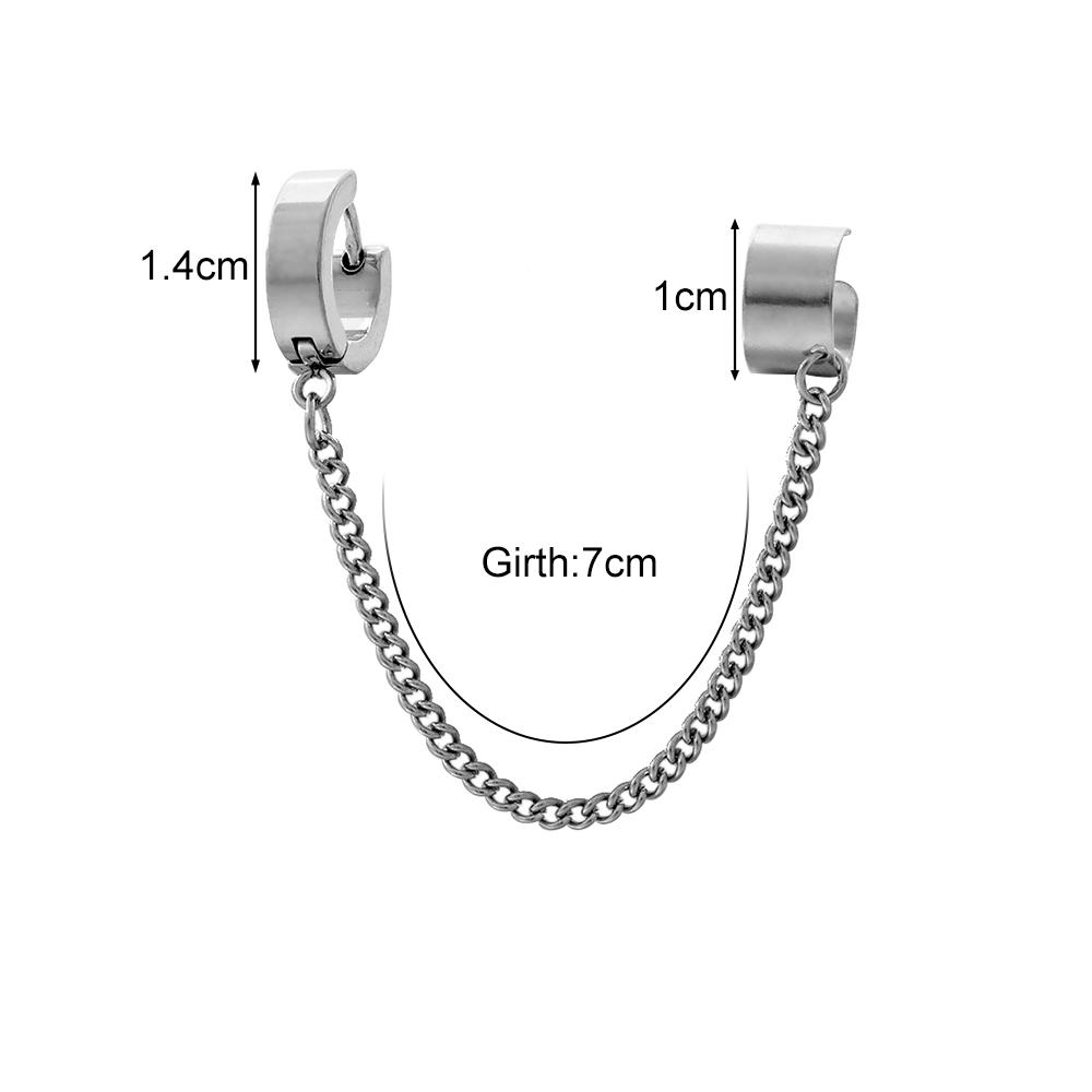 Модные серьги-манжеты с зажимом-цепочкой и кисточками, асимметричные серьги для женщин, корейские креативные ювелирные изделия, женские серьги-каффы