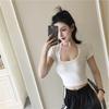Summer Slim Sports Vest Sexy Women Short Sleeve U-Neck Gray Tee Tank Tops Female Solid Black/White Korean Crop Tops Y2k