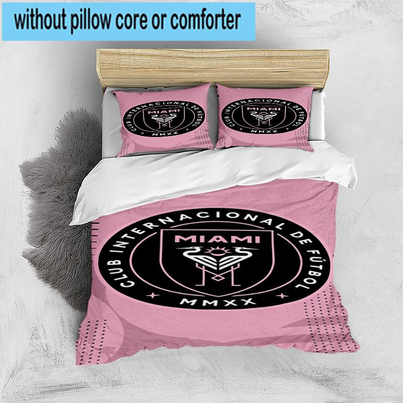 3pcs Inter Fc Emblem Printed Bedding Set Duvet Cover Closure Includes 1 Duvet Cover & 2 Pillowcases Bedding Sets Home Decor Gifts