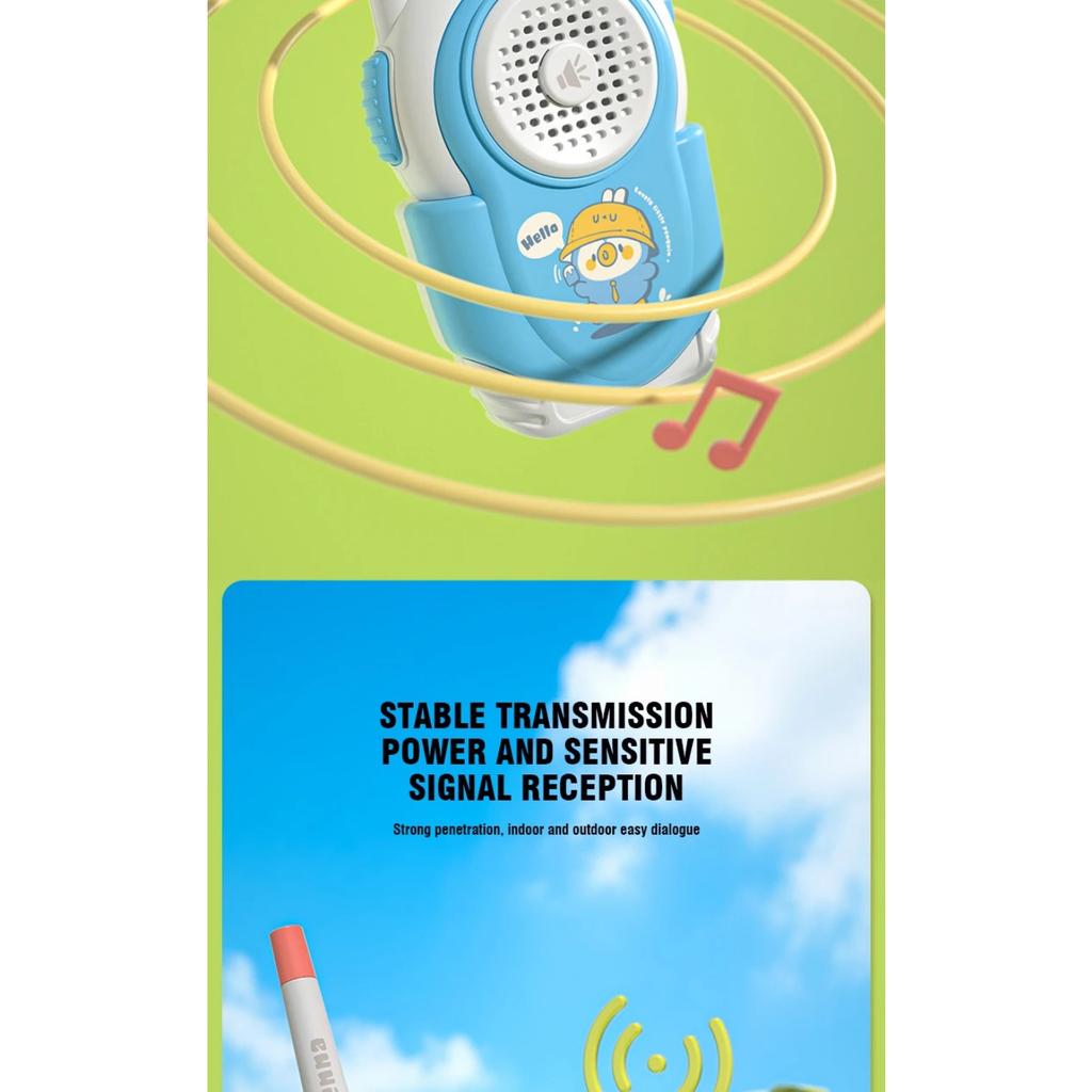 2PC Children's Walkie-talkies Wireless Cartoon Pagers Remote Intercom Outdoor Kids Toys Parent-child Interaction Education Game