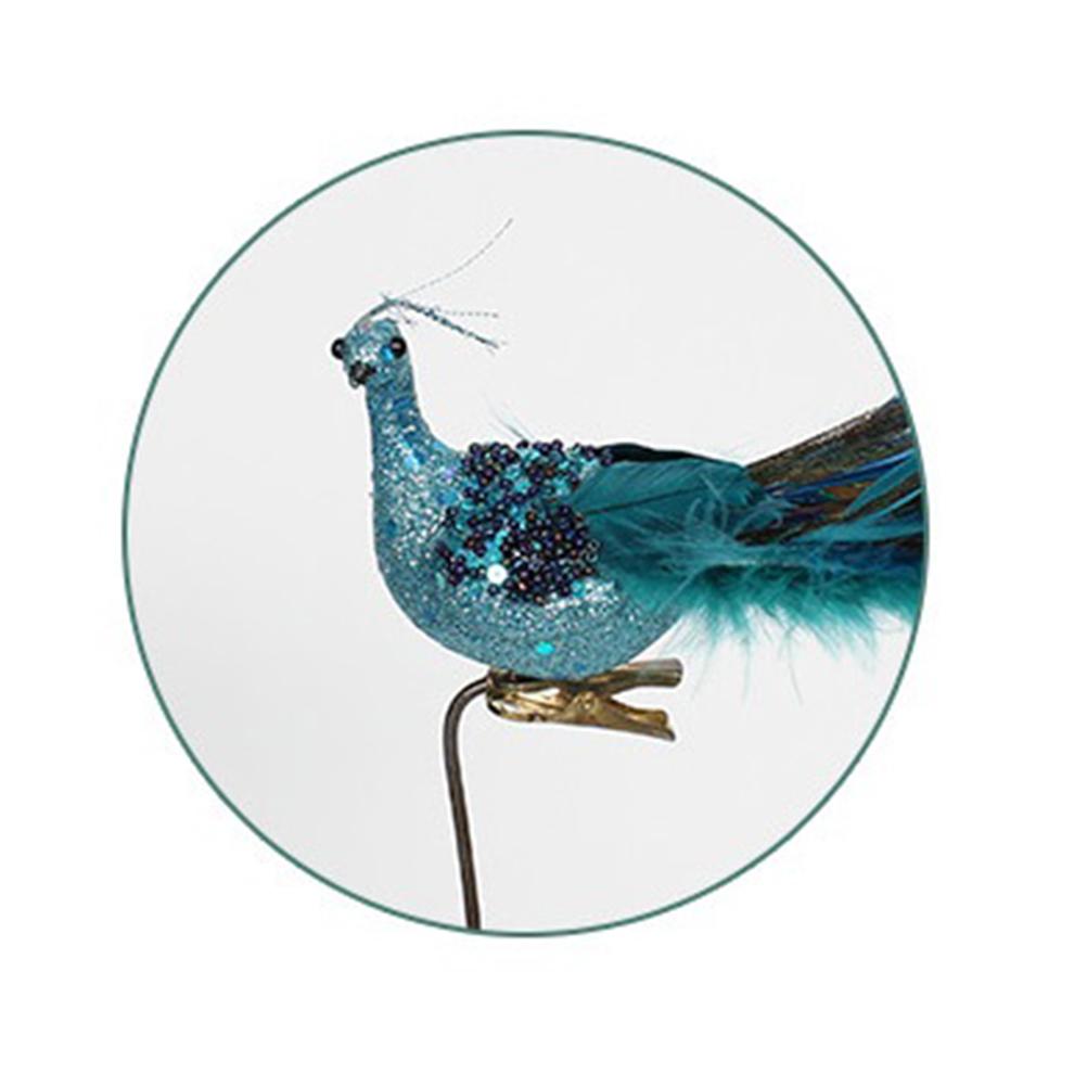 Christmas Tree Decorations 3D Simulation Peacock Decoration Artificial Feather Pendant for Gardens