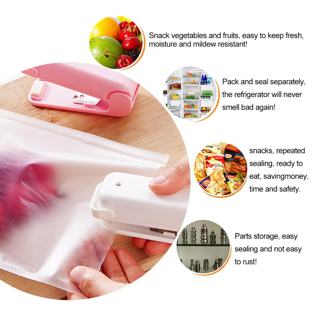 Mini Heat Sealer Household Accessories Plastic Bag Sealer For Storage In The Kitchen Food Snacks Fruits And Vegetables Sealer