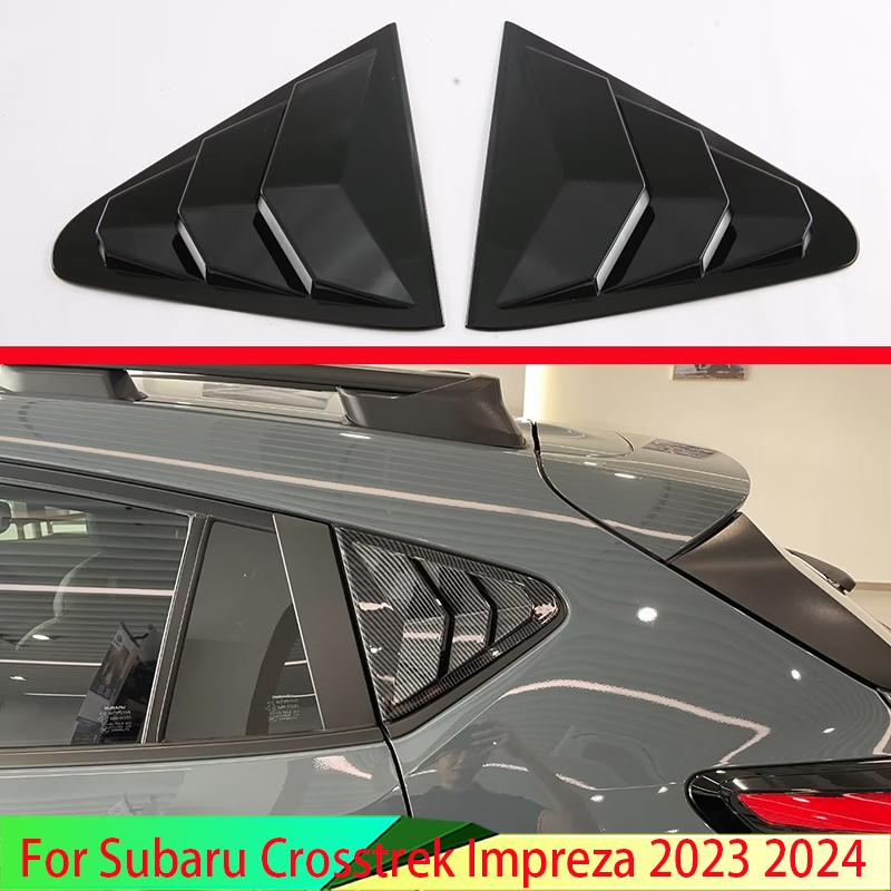 For Subaru Crosstrek Impreza 2024 Car Accessories ABS Side Door Rear View Window Spoiler Cover Trim ert Garnish Bezel