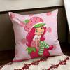 Cartoon SStrawberry SShortcake Cushion Cover Reversible Soft Durable Pillow Cover Home  Car MultiScene Use for Daily Comfort