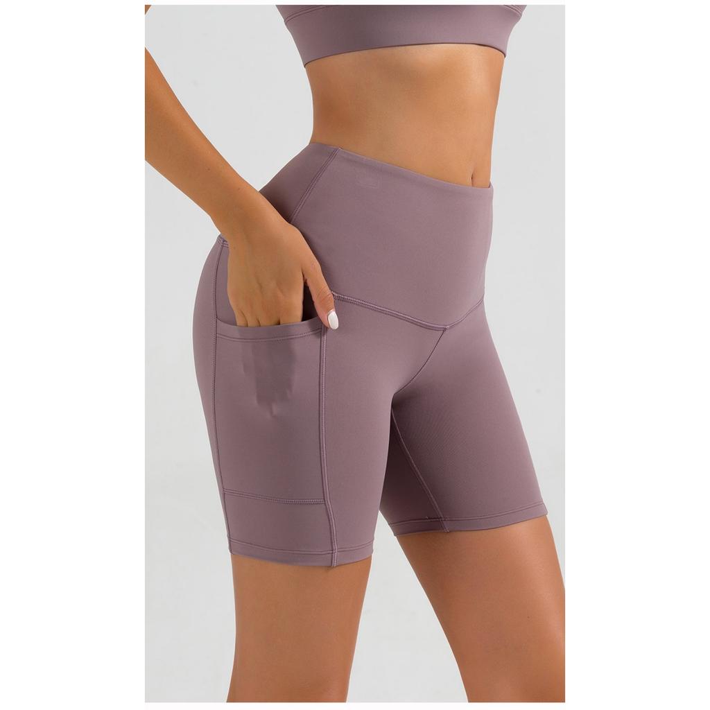Женские облегающие шорты для йоги с высокой талией, быстросохнущие, длиной пять четвертей