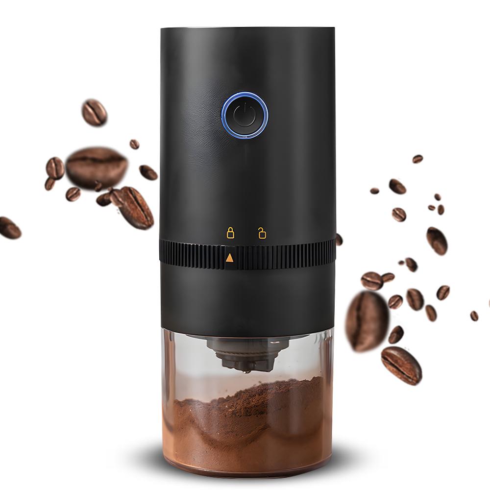 Portable Electric Burr Coffee Grinder Ceramic Blade Burr Grinder USB Rechargeable Coffee Bean