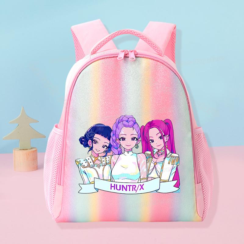 KPop Demon Hunters School Rainbow Backpack Rumi Mira Zoey Girl Student Backpack Anime Movie Women Travel Rucksack Birthday Present