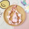 Cute Animal Keychain Resin Pendant, DIY Bead Backpack Charm for Couples Kids, Kawaii Cartoon Jewelry Gift for Christmas Birthday
