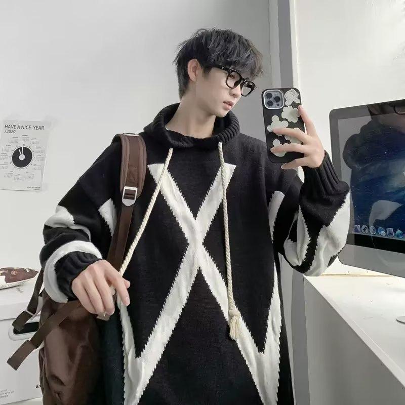 Американские уличные свитера для мужчин и женщин, толстовки с капюшоном, модные осенние винтажные высококачественные ленивые вязаные свитера-куртки