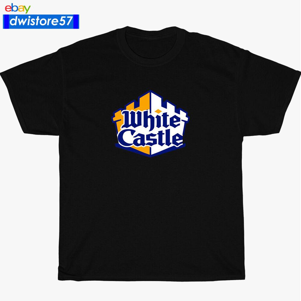 Белый Castle Burger Logo Темно-белая футболка унисекс