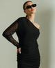 Off-the-shoulder Dress QUZU 31966 S Black