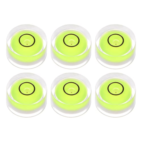 uxcell 6-Piece Round Bubble Level, 15x8mm, Mini Round Bullseye Level for Camera Tripods, Telescopes, Workshops, Turntables, Picture Frames, Leveling,