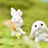 Милый кролик кролик украшение смоляной домашний мини кролик миниатюрные фигурки миниатюрный ландшафт украшение дома пасхальное украшение
